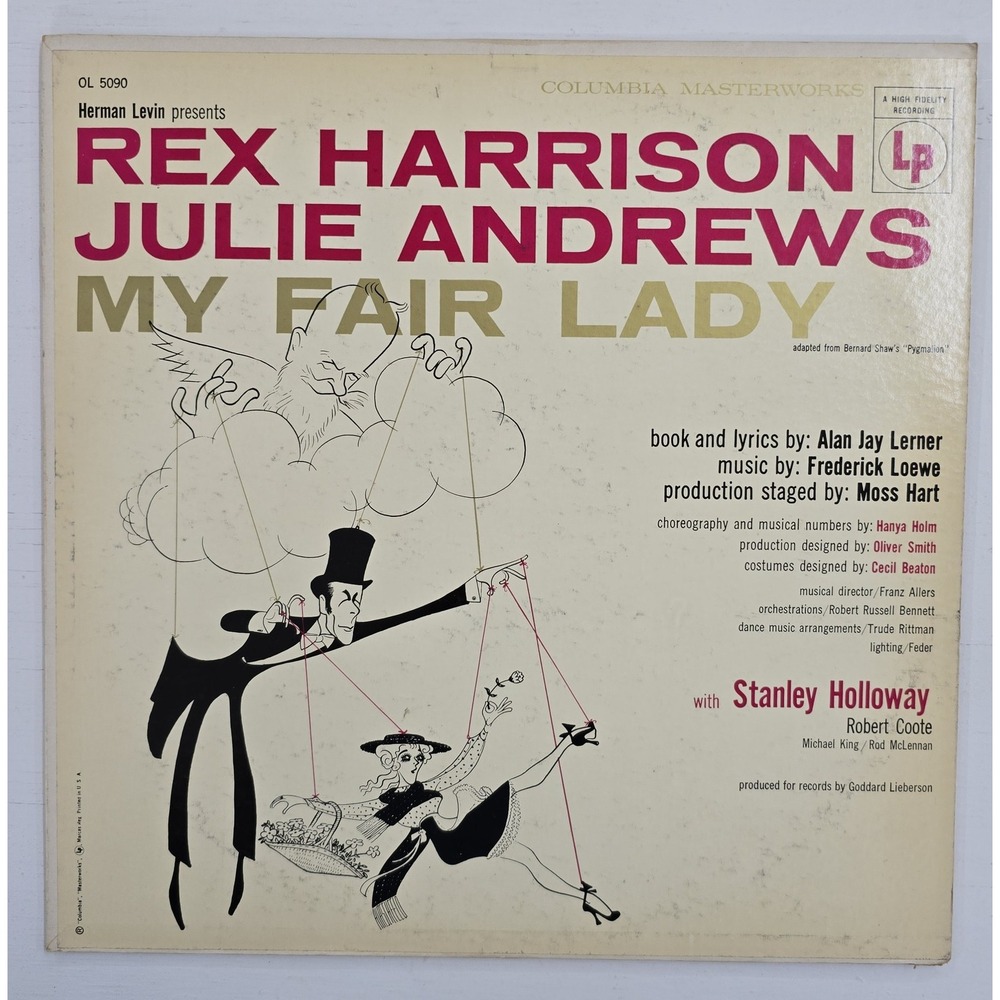 Rex Harrison, Julie Andrews - My Fair Lady (Original Broadway Cast Recording) LP